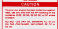 Mustang Oil Usage Caution Decal